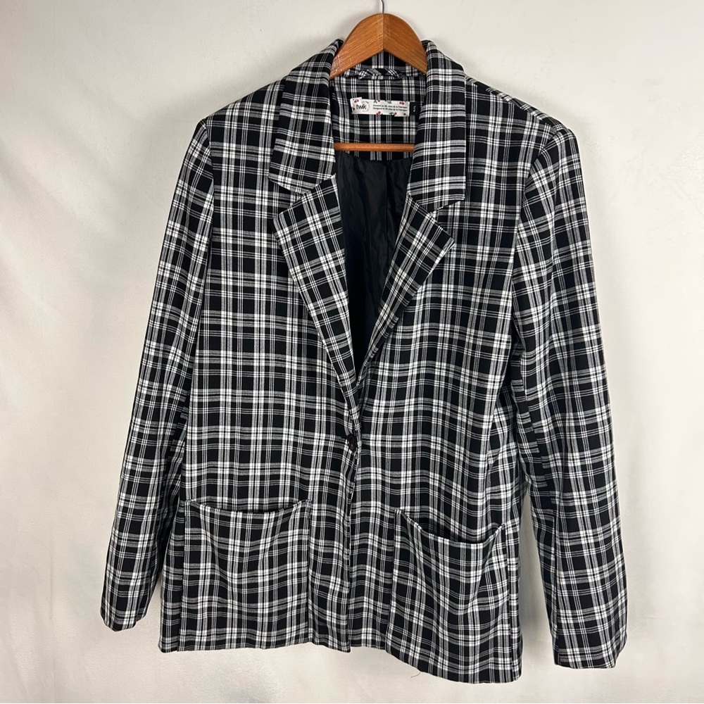 TWIK Checkered Blazer Jacket Women's Size Large